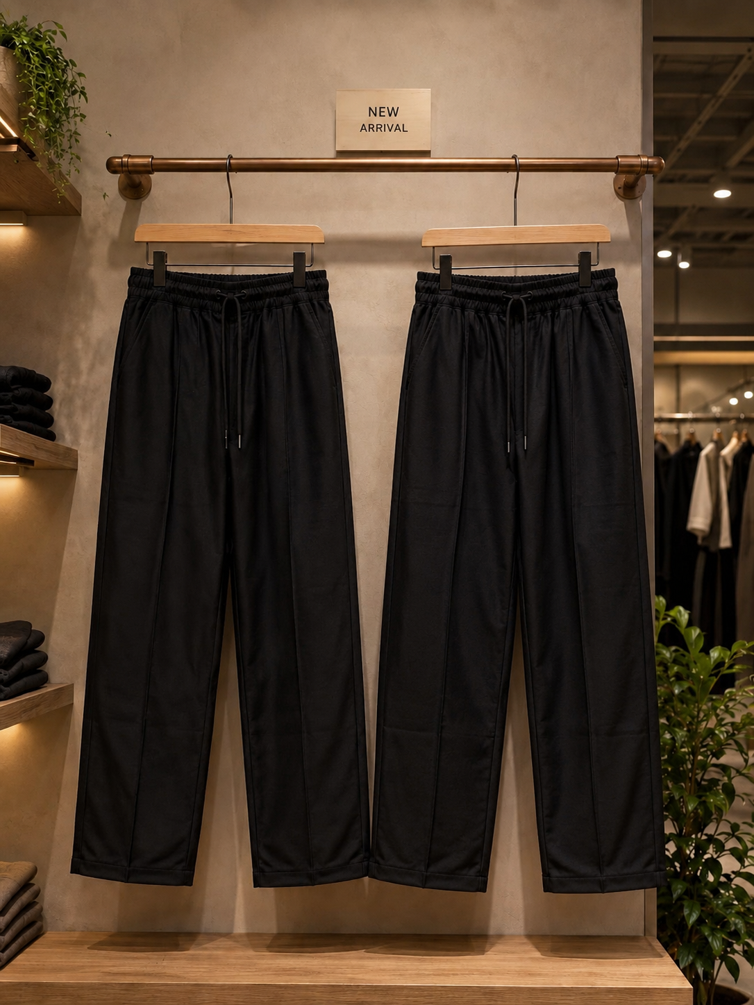 Pack of 2 trousers both black