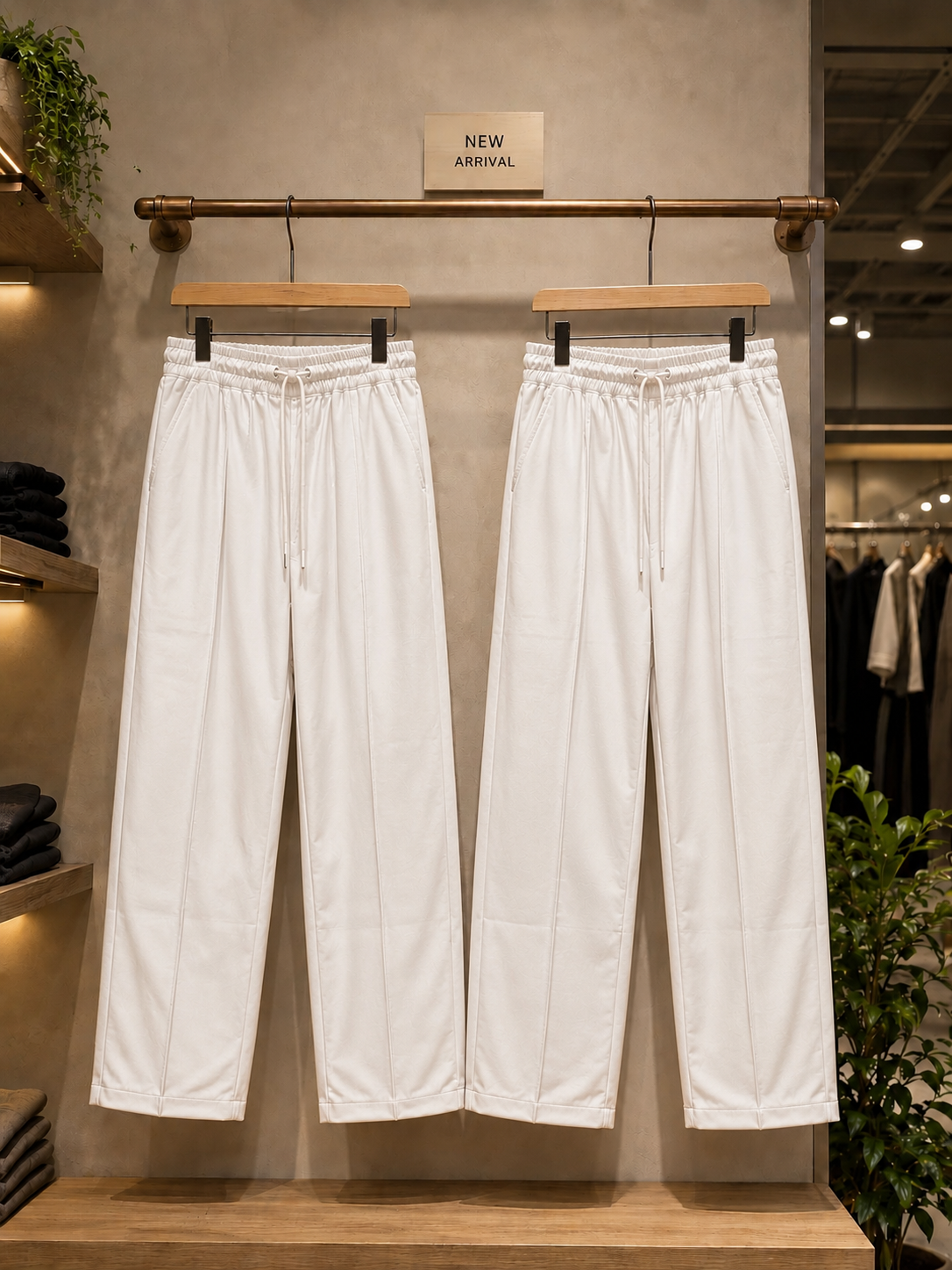 Pack of 2 trousers both white