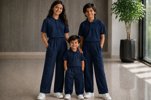 Blue  Polo co-ordsets Mesh