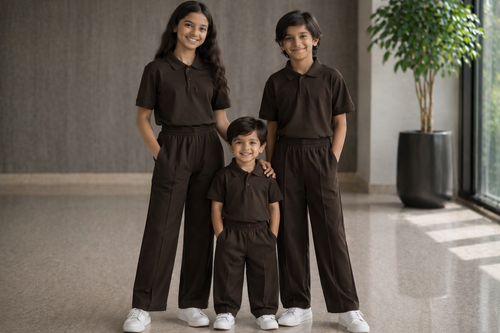 Brown Polo co-ordsets Mesh