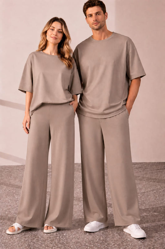 korean style  2 piece set Beige