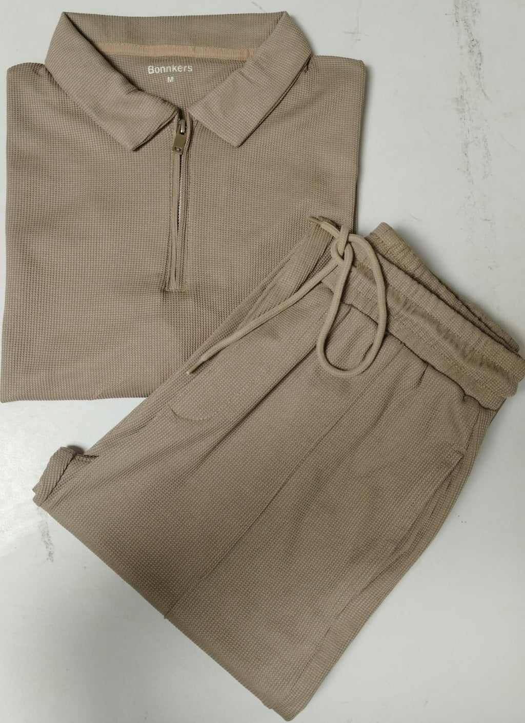Oversized korean Polo Cord set