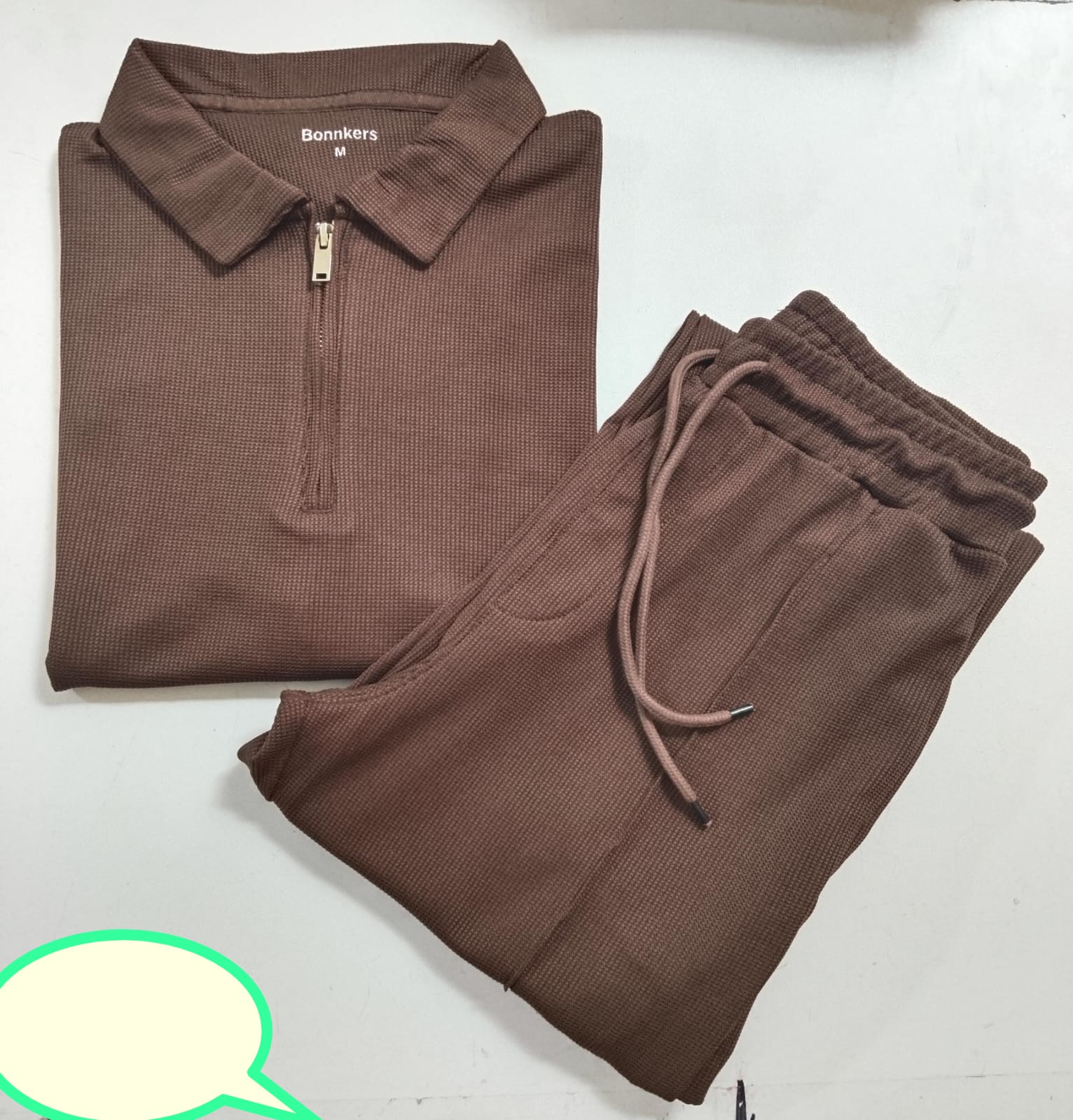 Oversized korean Polo Cord set