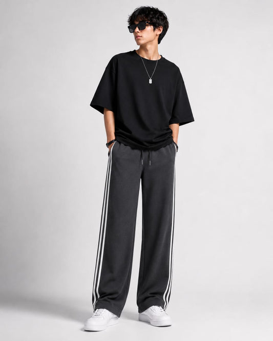 Black shirt with Strips Trouser