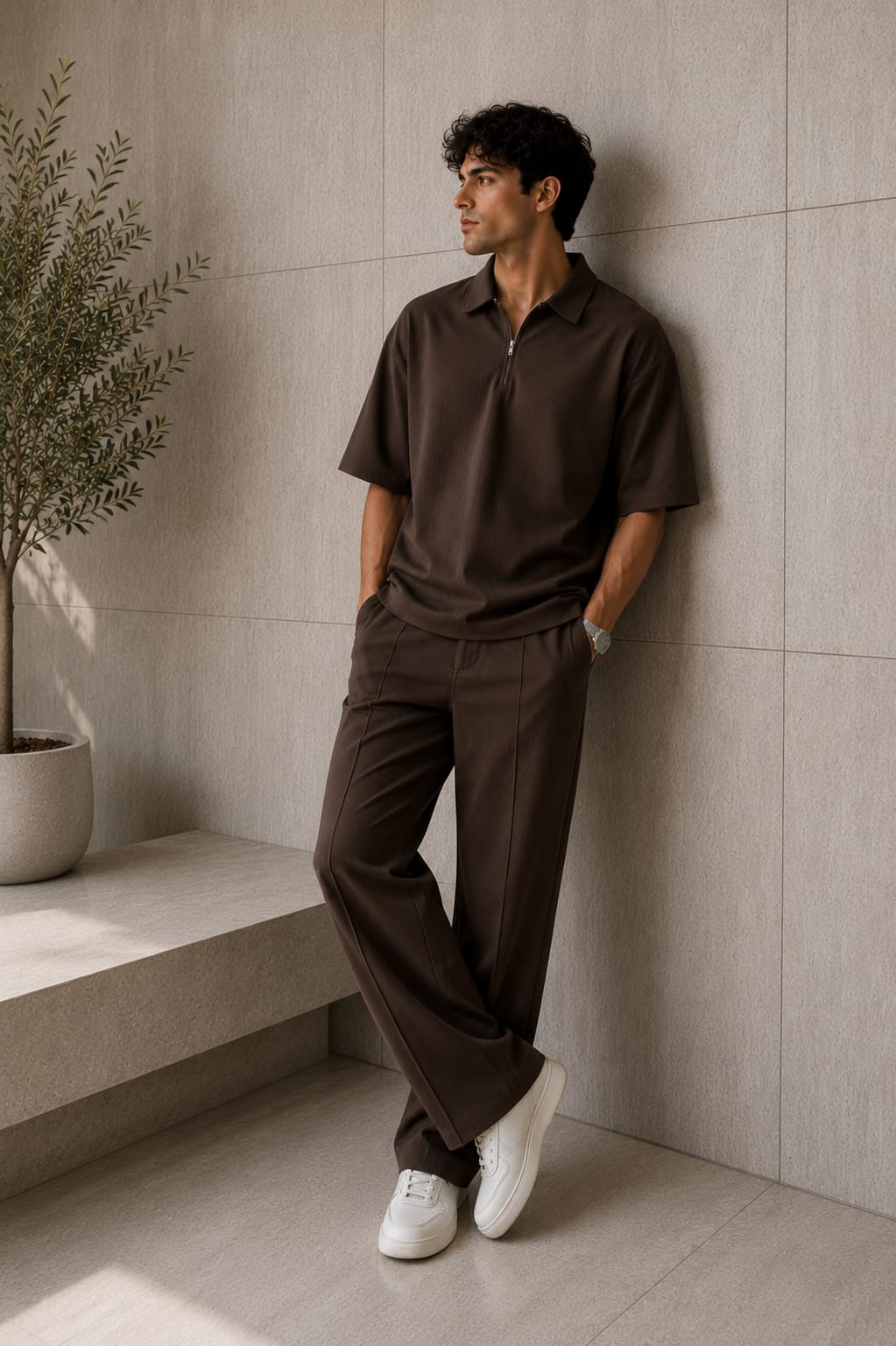 Polo Cord set Brown