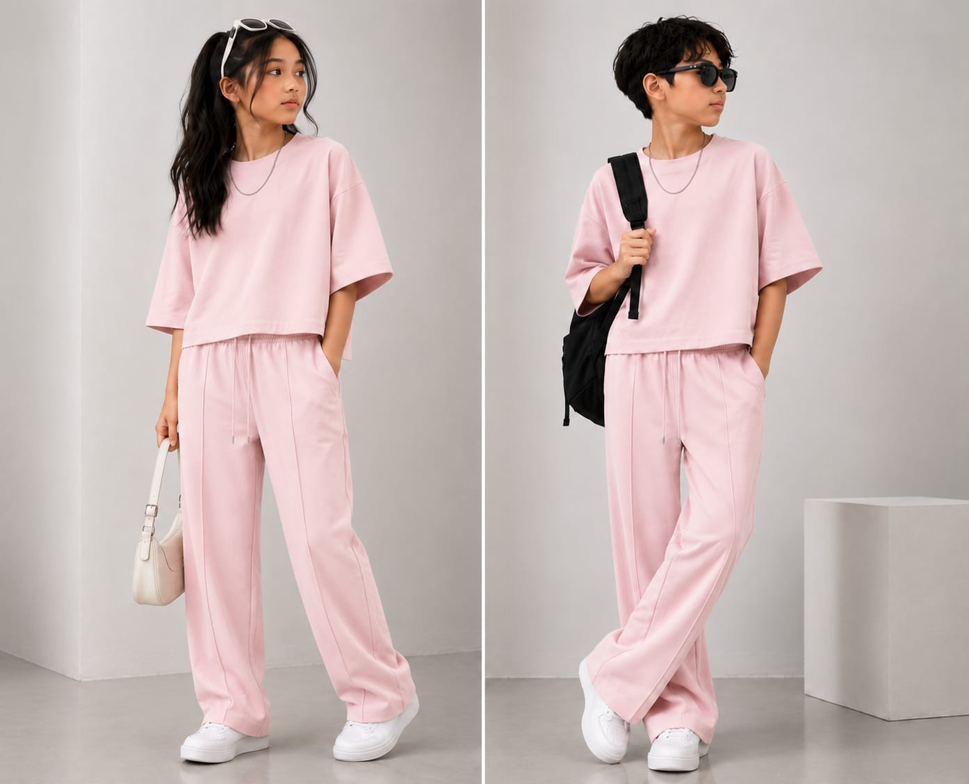 korean over size set unisex cotton