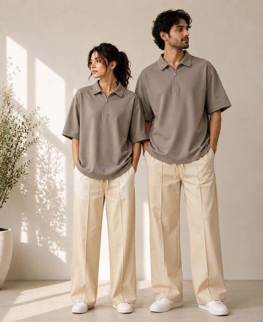 Polo Beige  and offwhite set