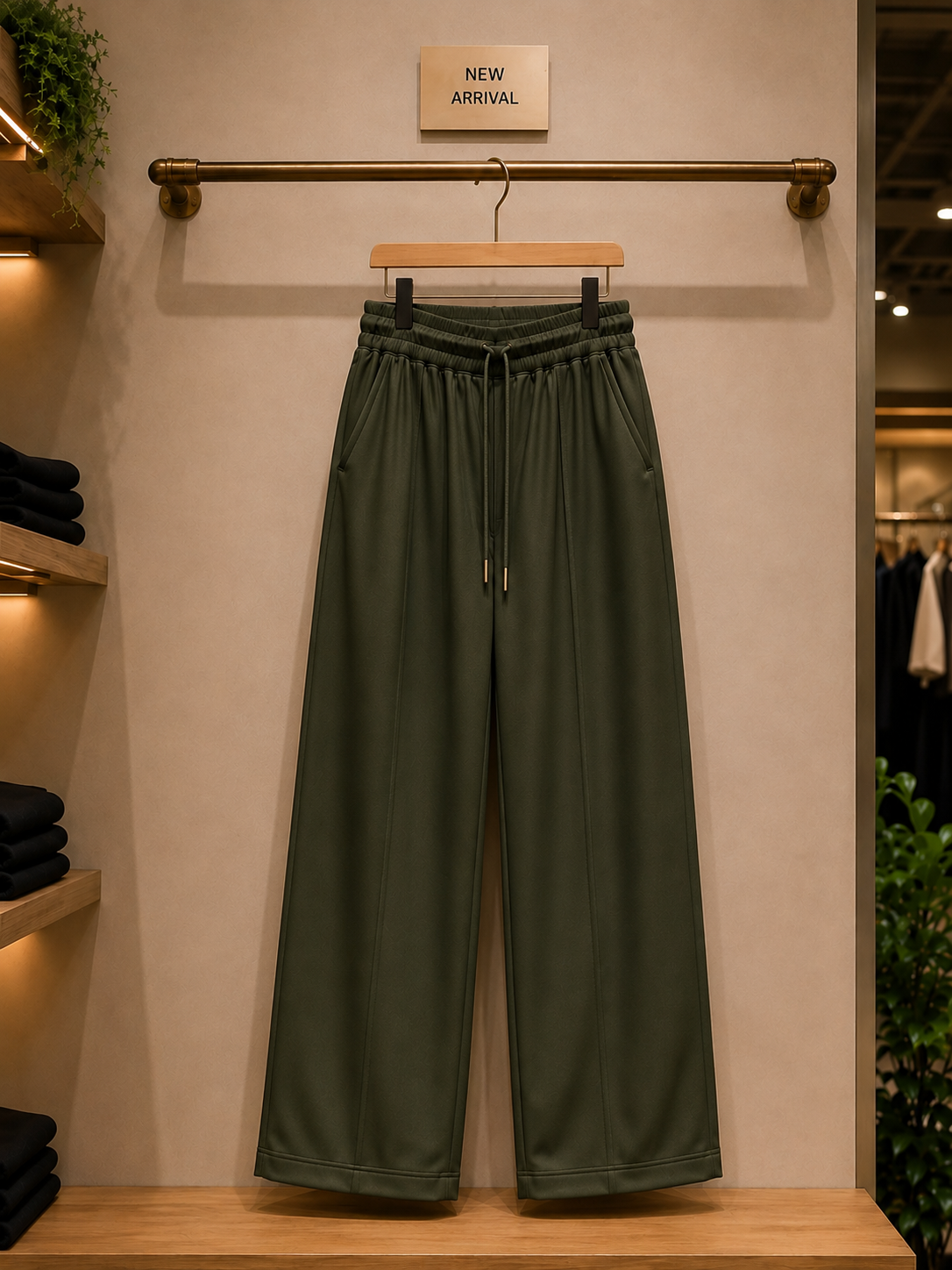 Mesh Olive Trouser
