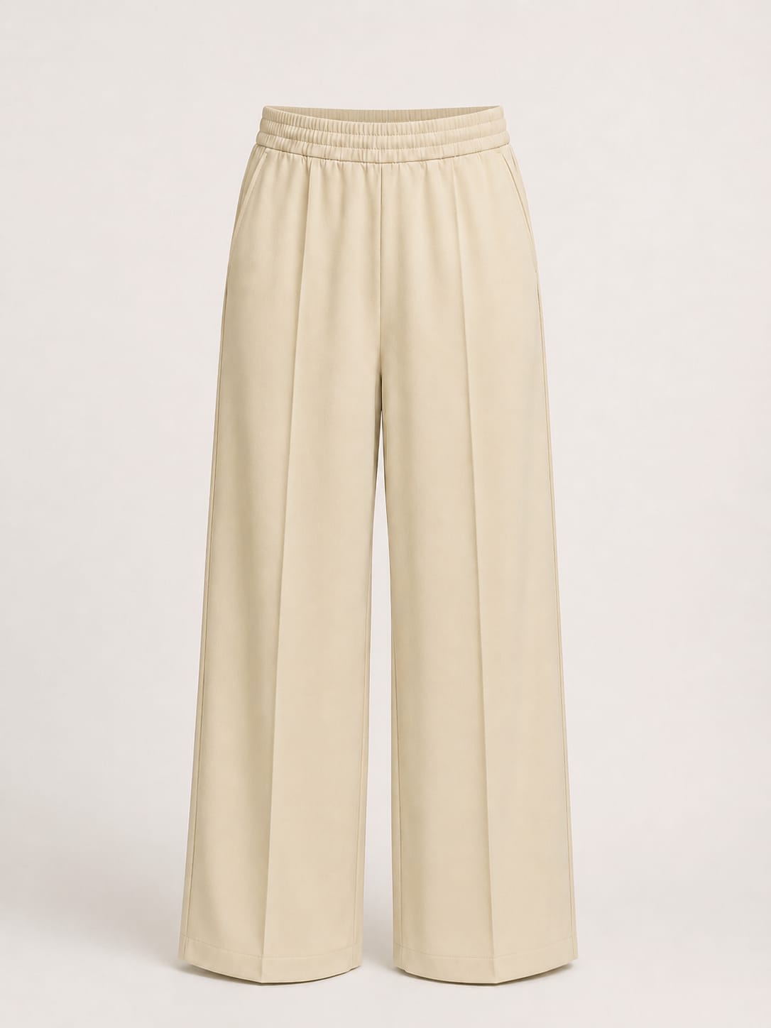 korean Pant off-white scuba fabric